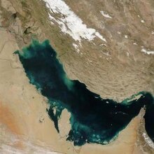 Satellite image of the Persian Gulf