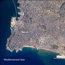 Aerial view of Lebanon