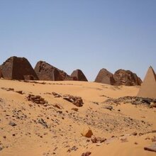 Pyramids of the Kushite rulers at Meroe, Sudan