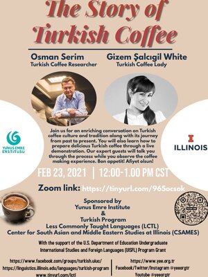 Flyer for the Turkish Coffee Event